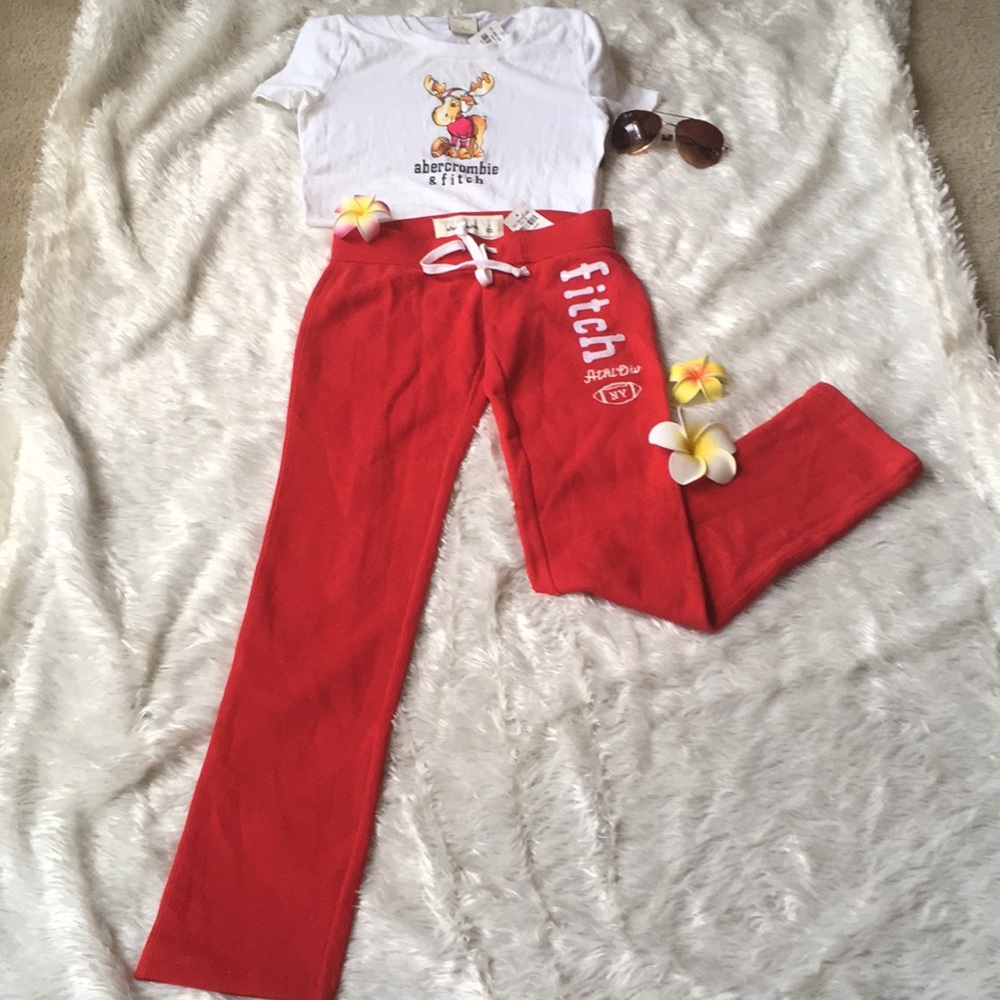 Y2K Abercrombie bundle sweats sequins & tee football